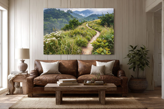 Wildflower Path – Blue Ridge Highlands Canvas Art Print - Canvas