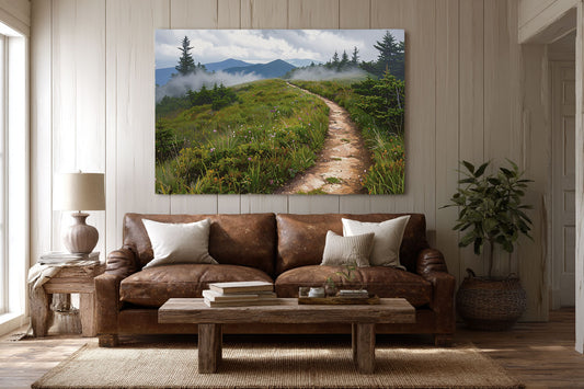 Cloudline Trail – Blue Ridge Highlands Canvas Art Print - Canvas