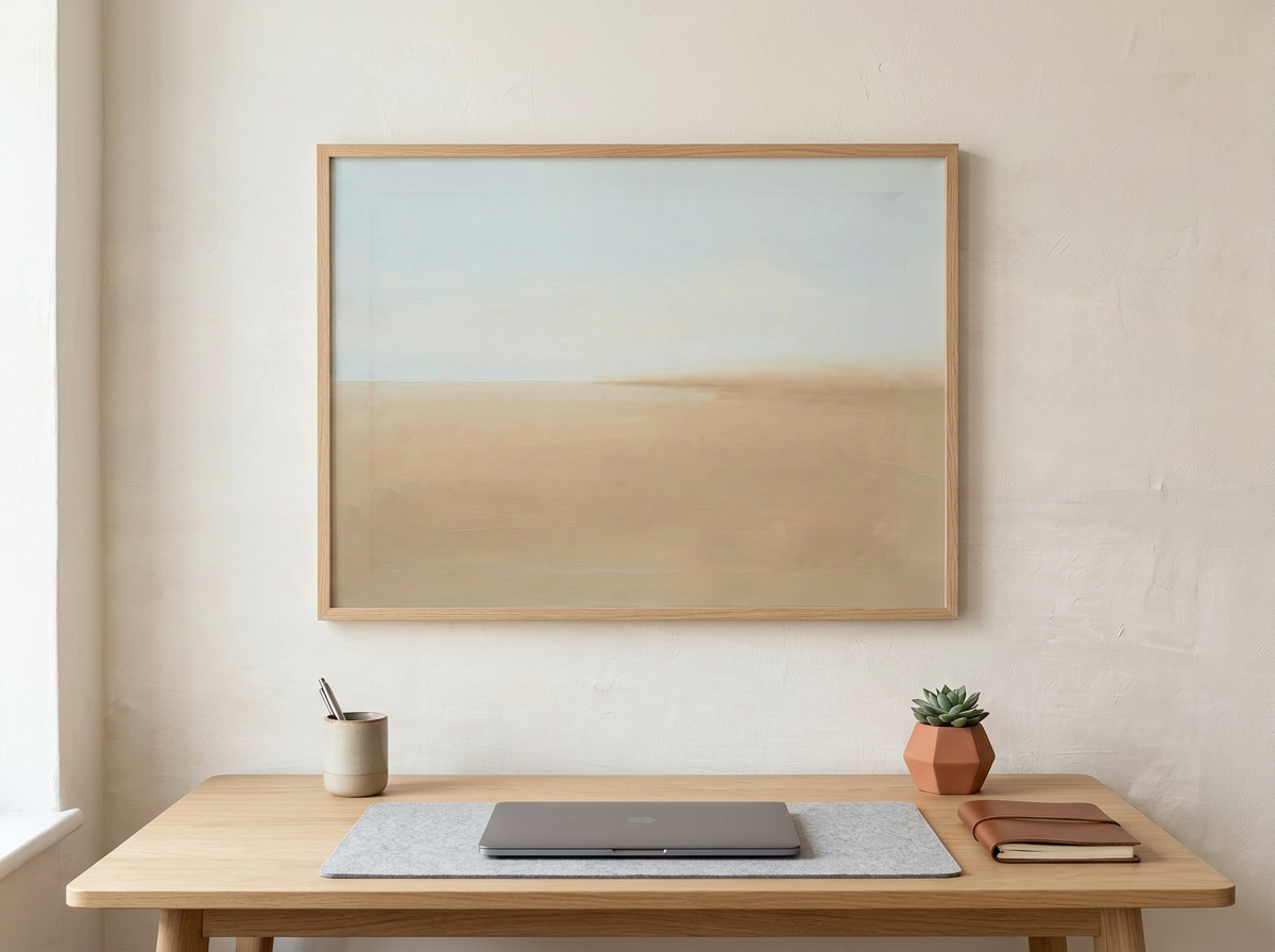 Sand Horizon Block Minimal Desert Wall Art Poster