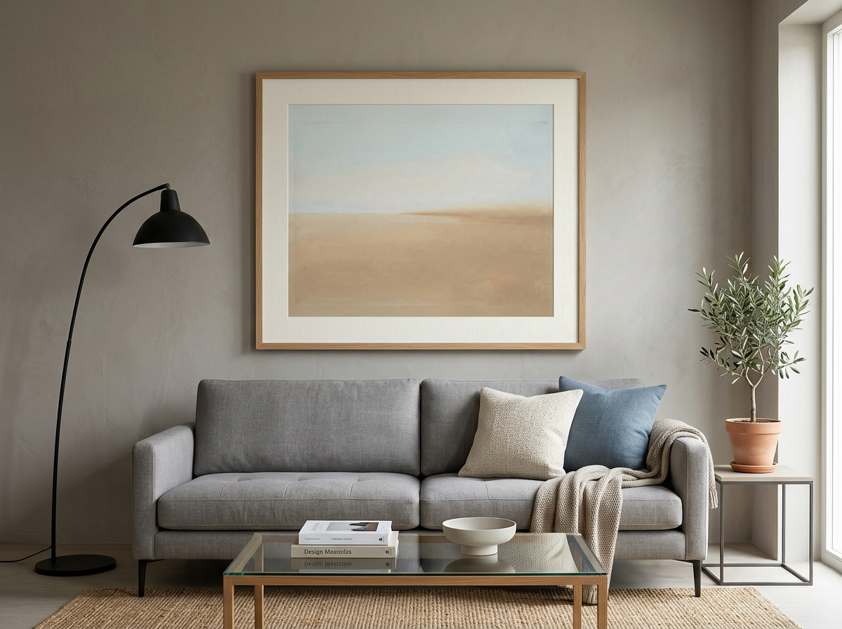 Sand Horizon Block Minimal Desert Wall Art Poster