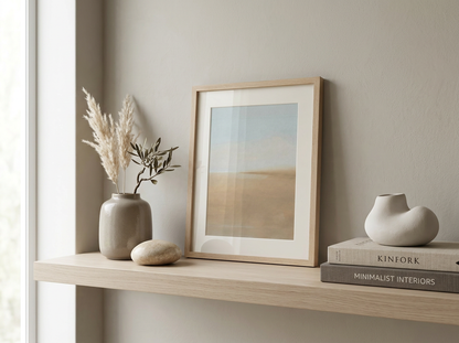 Sand Horizon Block Minimal Desert Wall Art Poster