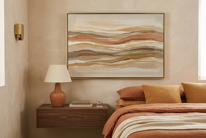 Sediment Layers Wall Art in Warm Earth Tones Poster