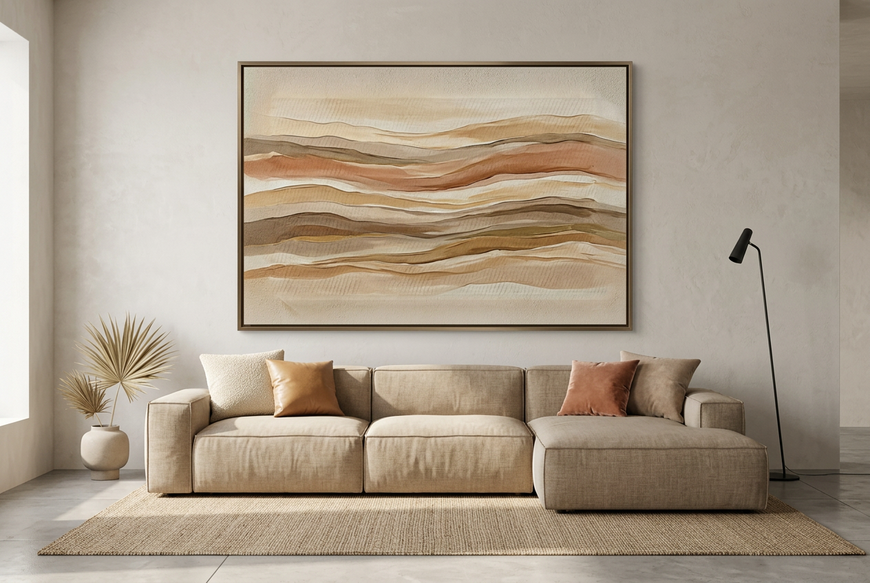 Sediment Layers Wall Art in Warm Earth Tones Poster