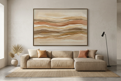 Sediment Layers Wall Art in Warm Earth Tones Poster
