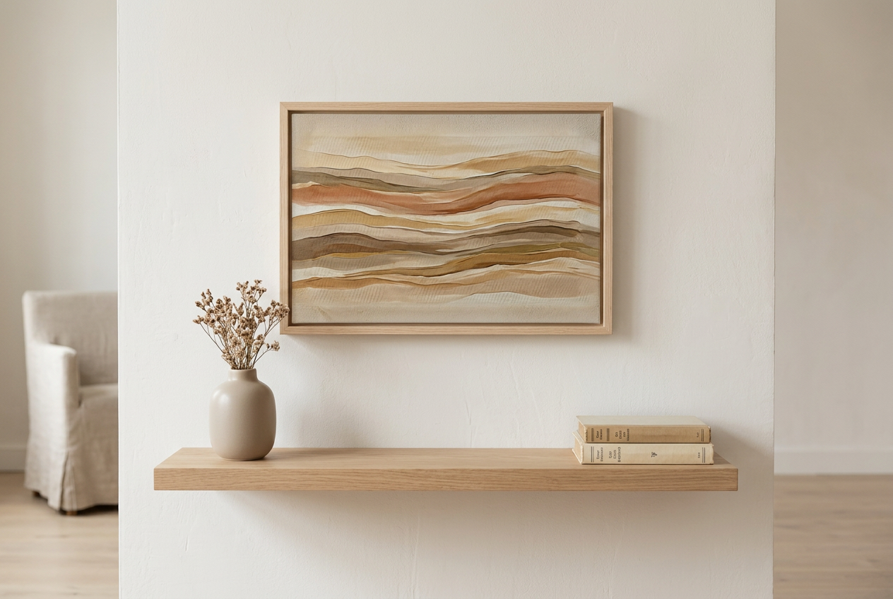 Sediment Layers Wall Art in Warm Earth Tones Poster